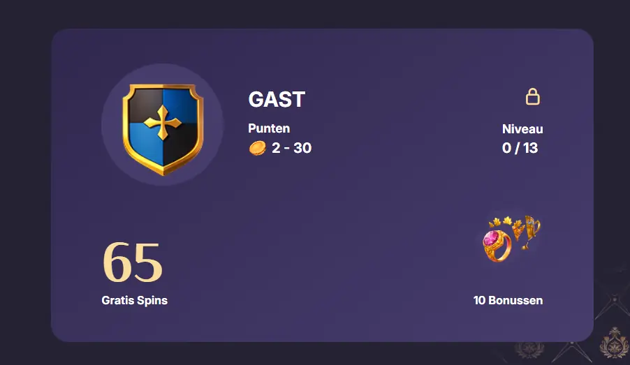 Loyaliteitsprogramma met 14 niveaus en 6.010 free spins