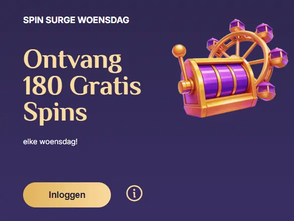 Spin Surge Woensdag met free spins per stortingsbedrag