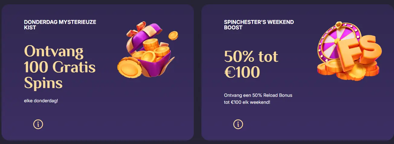 Weekend Boost met 50% tot € 100 en code BOOST50